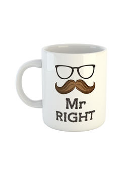 ARTBUG - White Mr Right Printed Coffee Mug