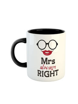 ARTBUG - Black Mrs Always Right Printed Coffee Mug