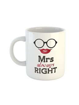 ARTBUG - White Mrs Always Right Printed Coffee Mug