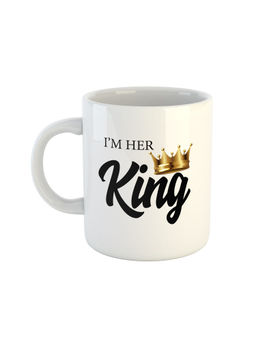 ARTBUG - White I'M Her King Ceramic Coffee Mug