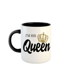 ARTBUG - Black I'M His Queen Ceramic Coffee Mug