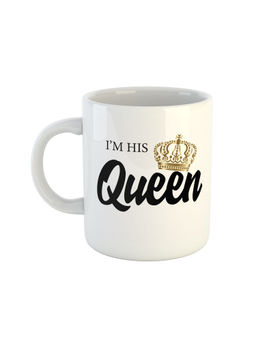 ARTBUG - White I'M His Queen Ceramic Coffee Mug