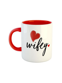 ARTBUG - Red Wifey Printed Ceramic Coffee Mug