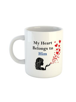 ARTBUG - White My Heart Belongs To Him Coffee Mug