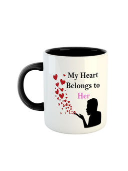 ARTBUG - Black My Heart Belongs To Her Coffee Mug