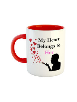 ARTBUG - Red My Heart Belongs To Her Coffee Mug