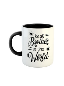 ARTBUG - Black Best Brother In The World Printed Coffee Mug