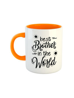 ARTBUG - Orange Best Brother In The World Printed Coffee Mug