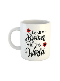 ARTBUG - White Best Brother In The World Printed Coffee Mug