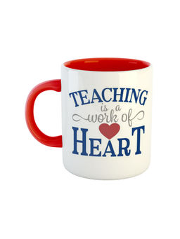 ARTBUG - Red Teaching Is A Work Of Heart Coffee Mug