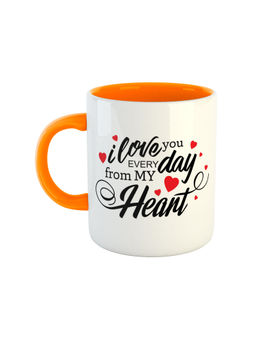 ARTBUG - Orange I Love U Every Day From My Heart Coffee Mug