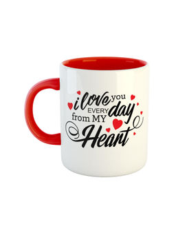 ARTBUG - Red I Love U Every Day From My Heart Coffee Mug