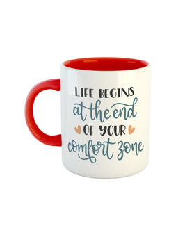 ARTBUG - Red Life Begins At The End Of Your Comfort Zone Coffee Mug