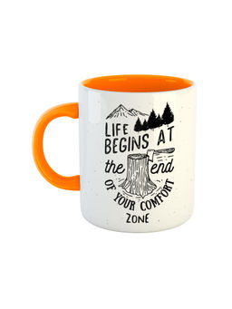 ARTBUG - Orange Life Begins At The End Of Your Comfort Zone Ceramic Coffee Mug