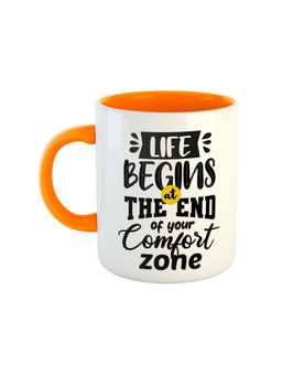 ARTBUG - Orange Life Begins At The End Of Your Comfort Zone Coffee Mug