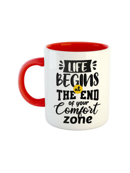 ARTBUG - Red Life Begins At The End Of Your Comfort Zone Coffee Mug