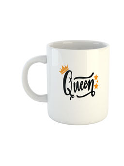 ARTBUG - White Queen Printed Ceramic Coffee Mug