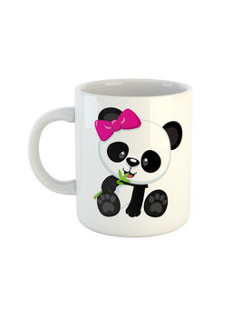 ARTBUG - White Cute Panda Printed Ceramic Coffee Mug