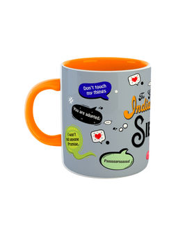 ARTBUG - Orange The Great Indian Siblings Quote Coffee Mug