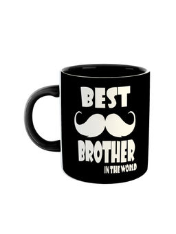 ARTBUG - Black Best Brother In The World Printed Coffee Mug