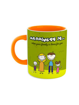 ARTBUG - Orange Happiness Is When Your Family Is There For You Coffee Mug