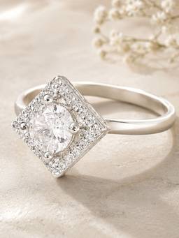 OOMPH - Anti Tarnish Solitaire Cubic Zirconia Ring
