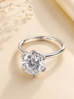 OOMPH - Anti Tarnish Solitaire Cubic Zirconia Ring