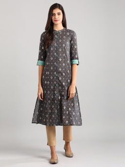 Aurelia - Grey Geometric Dress