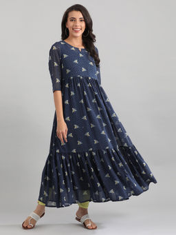 Aurelia - Blue Floral Dress