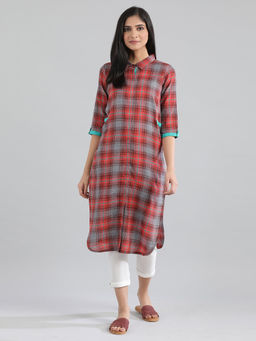 Aurelia - Orange Solid Kurta