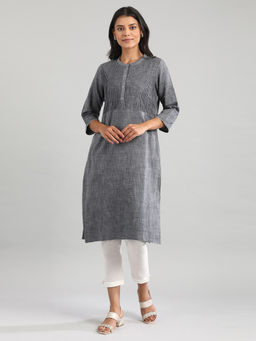 Aurelia - Grey Solid Kurta