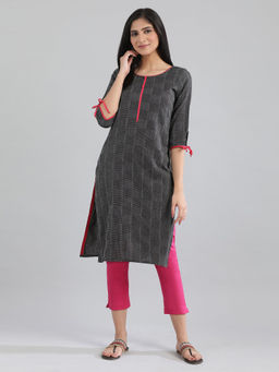 Aurelia - Black Solid Kurta