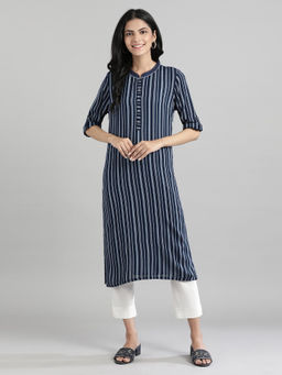 Aurelia - Navy Blue Solid Tunic