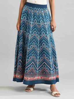 Aurelia - Blue Floral Skirt