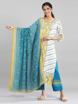 Aurelia - Blue Printed Dupatta