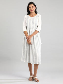 Aurelia - Off White Solid Kurta