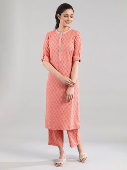 Aurelia - Orange Printed Kurta
