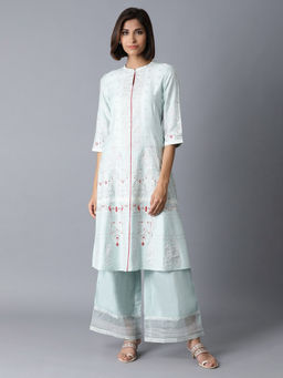 W - Blue Printed Kurta