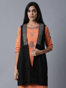 W - Black Embroidered Shrug