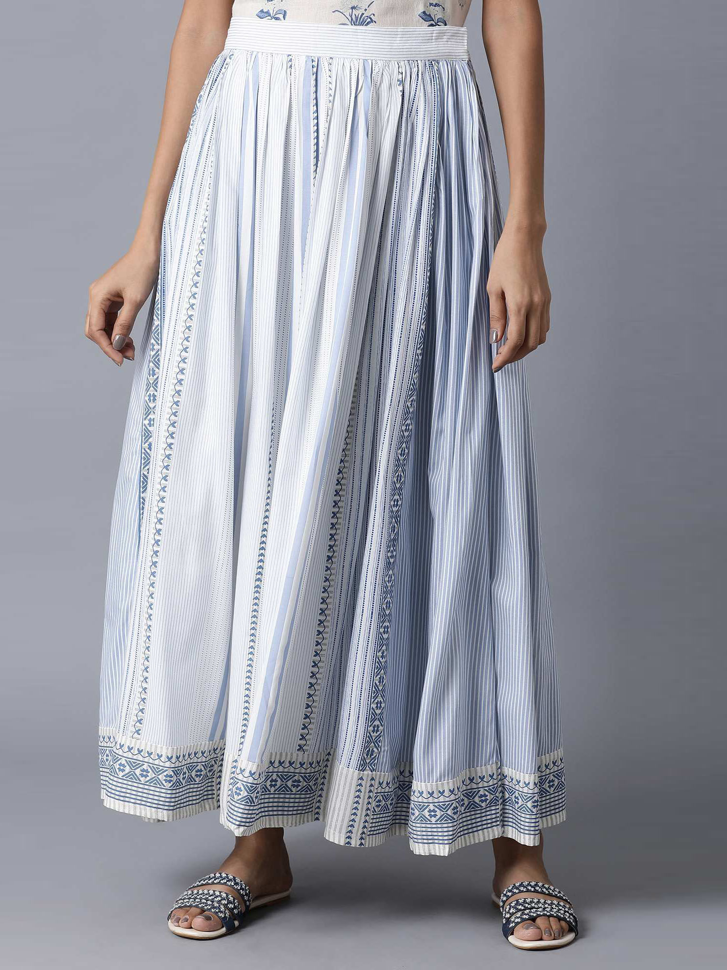 Beige Printed Skirt-picture-27