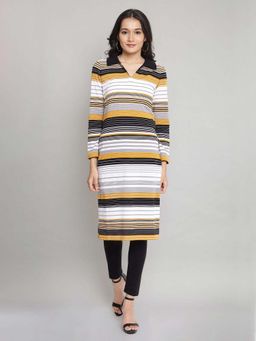 Aurelia - Multi Coloured Stripe Print Kurta