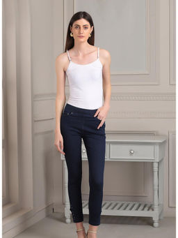 Lakshita - Prussian Blue Knitted Demin Jegging