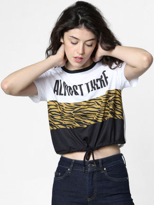 Buy ONLY White Cropped T-Shirt Online 