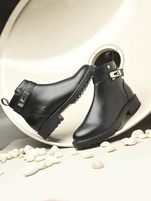 EL PASO Black Women Casual Boots - Image 1