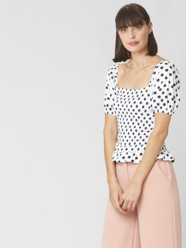 Polka smock shirt clearance