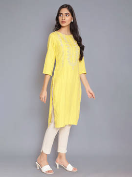 w kurti yellow