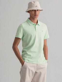 GANT - Green Solid Polo T-Shirt
