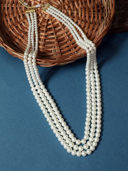 Karatcart - Traditional Pearl Maharaja Moti Mala for Men