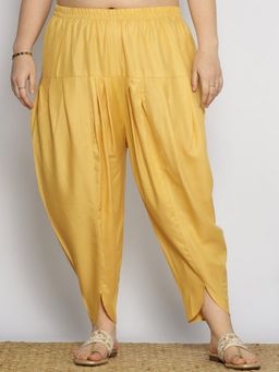 LetsDressUp - Beige Fabric Solid Tapered Salwar