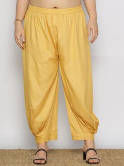 LetsDressUp - Beige Fabric Solid Tapered Salwar